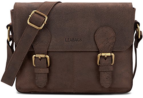 LEABAGS Leder Umhängetasche Herren & Damen I...