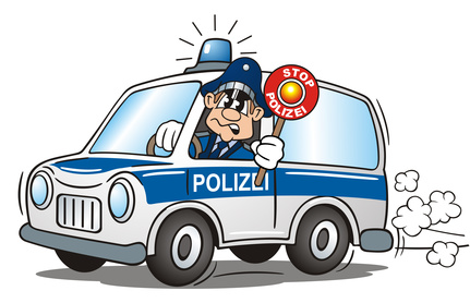 Polizei als Schulranzen Motiv