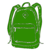 Schulrucksack Grün